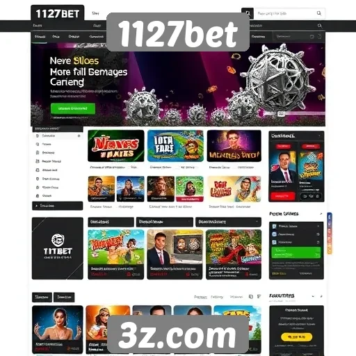 Análise da interface do site 1127bet